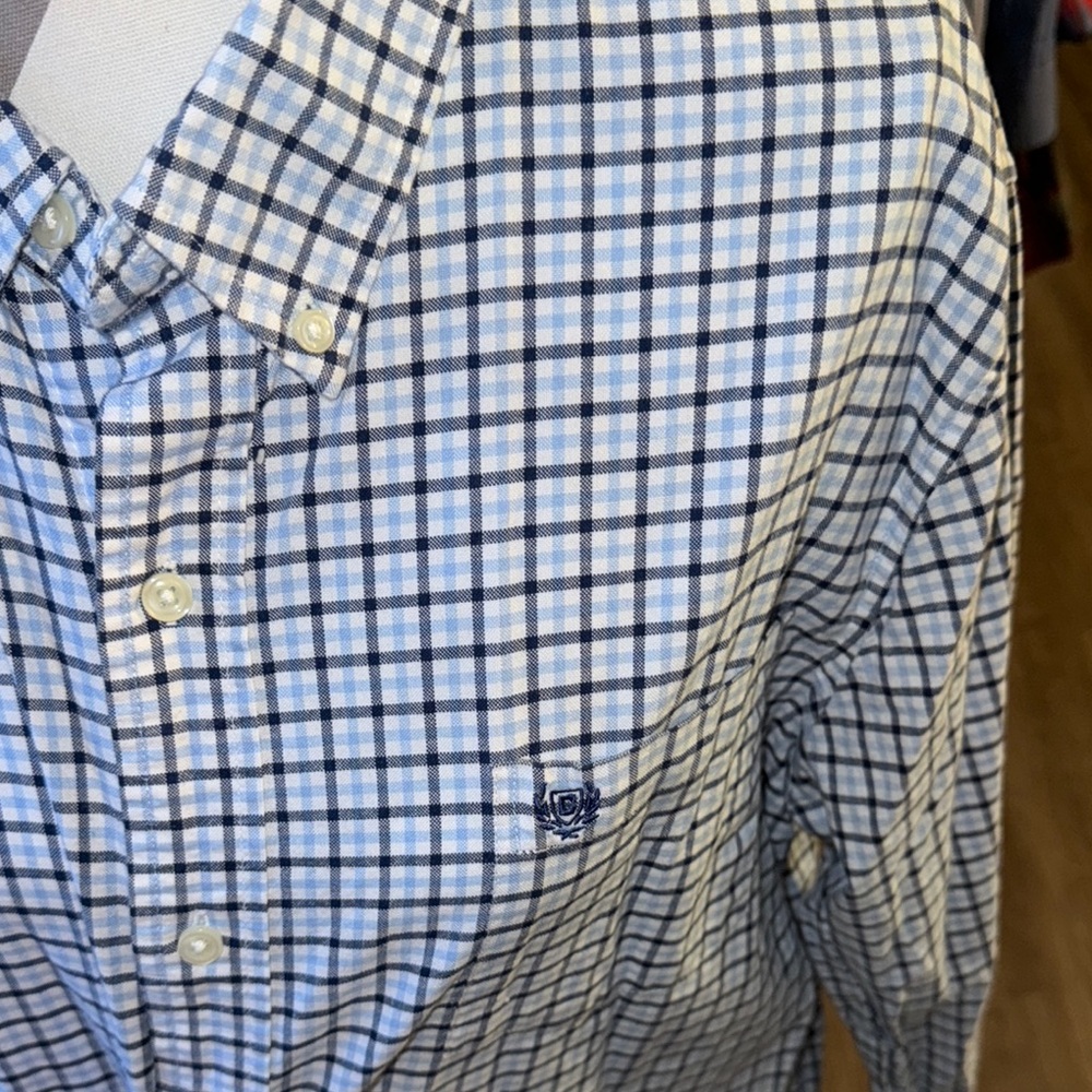 Chaps Blue Checkered Men's Shirt - Picture 4 of 4